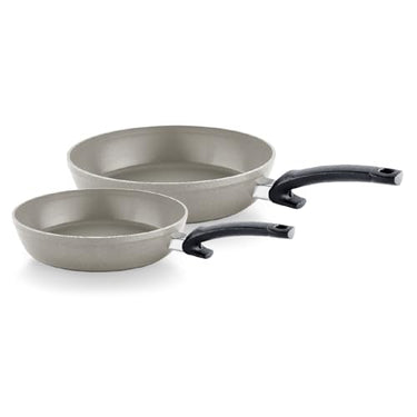 Fissler Ceratal Comfort Pan Set / 2-piece, aluminum pan, ceramic-coated (24+28 cm) Ceramic frying pan non-stick – induction, gray on sale